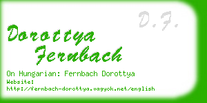 dorottya fernbach business card